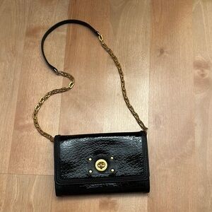 Marc By Marc Jacobs Black and Gold Textured Clutch